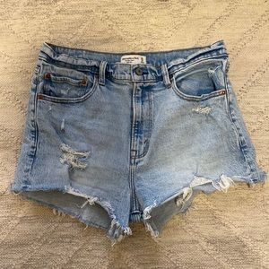 Abercrombie and Fitch. High rise jean shorts. Size 10